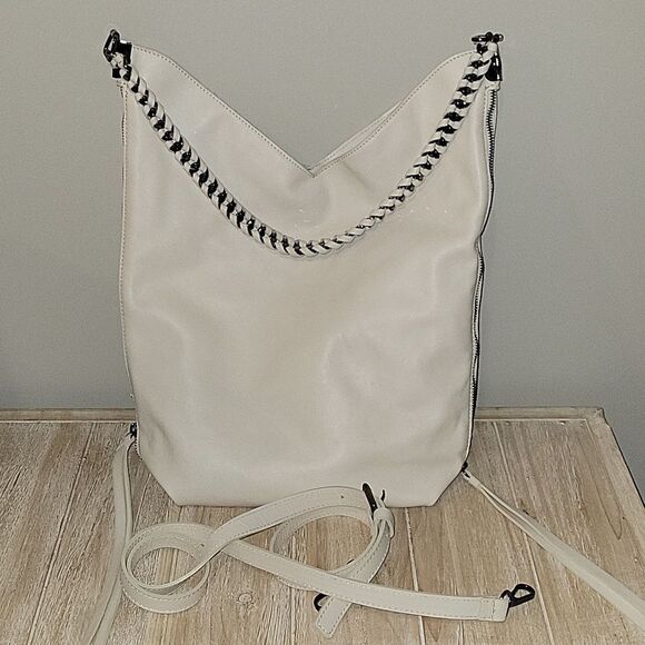 Laura Di Maggio convertible Bag Crossbody Shoulder  Off White Italian leather - Picture 1 of 11